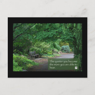 The quieter you become... postcard