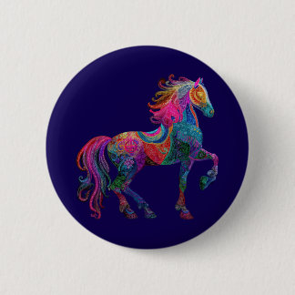The Quilted Horse 6 Cm Round Badge