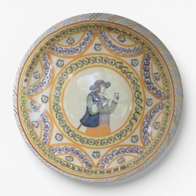 The Quimper Nine Inch Paper Plate - Summer at Last (Front)