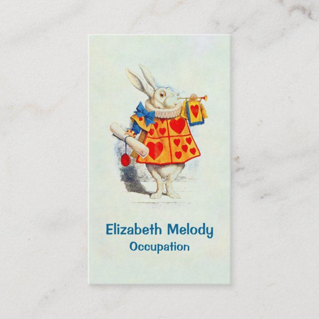 The Rabbit in Alice in Wonderland - Business Card (Front)