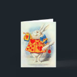 The Rabbit in Alice in Wonderland ~ Card<br><div class="desc">NOTE CARD SIZE IS USED AS DEFAULT EASY OPTION TO CHANGE TO GREETING CARD (LARGER). SATISFACTION GUARANTEED OR MONEY BACK! Change background to any colour, size, paper or shape on most designs and products. You can position the art anywhere, add your name, favourite phrase or business / company logo. Give...</div>