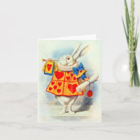 The Rabbit in Alice in Wonderland ~ Card