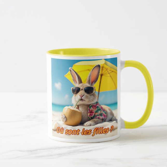 The rabbit is hot. mug (Right)