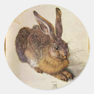 THE RABBIT ( Young Hare ) Classic Round Sticker