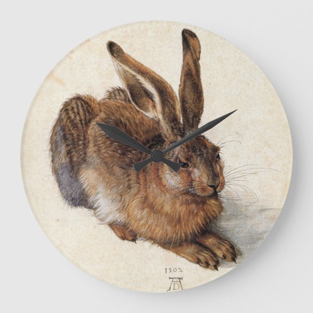 THE RABBIT ( Young Hare ) Large Clock (Front)