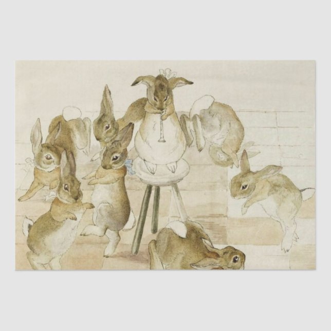 The Rabbits Christmas Party by Beatrix Potter Tissue Paper (Front)