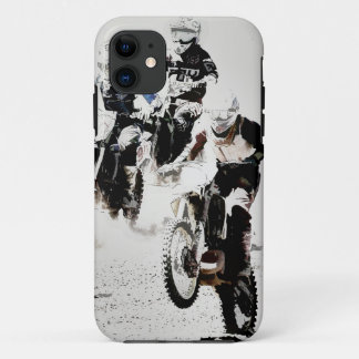 "The Race is On" Motocross Dirt-Bike Racers iPhone 11 Case