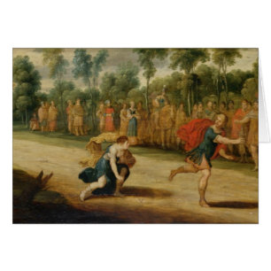 The Race of Atalanta and Hippomenes (oil on panel)