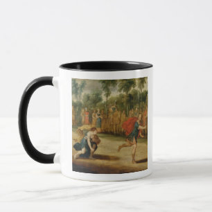 The Race of Atalanta and Hippomenes (oil on panel) Mug