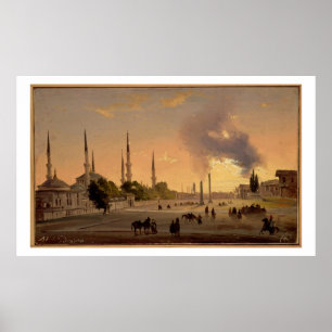 The Racecourse at Constantinople (oil on canvas) Poster