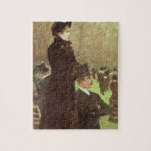 The Races at Auteuil, Paris (oil on canvas) Jigsaw Puzzle