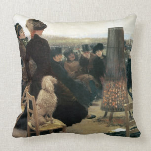 The Races at Auteuil, part of a triptych (oil on c Cushion