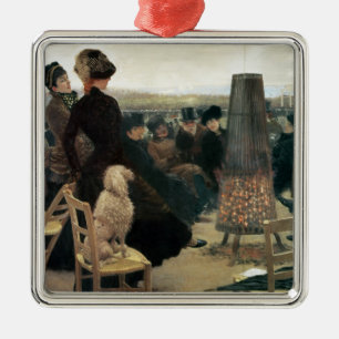 The Races at Auteuil, part of a triptych (oil on c Metal Ornament