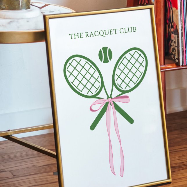 The Racquet Club Tennis Preppy Tennis Poster (Creator Uploaded)