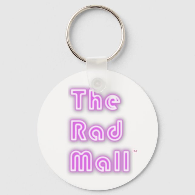 The Rad Mall "Retro" Keychain (Pink) (Front)