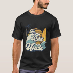 The Rad Uncle Big One Surf Birthday Decorations Fo T-Shirt