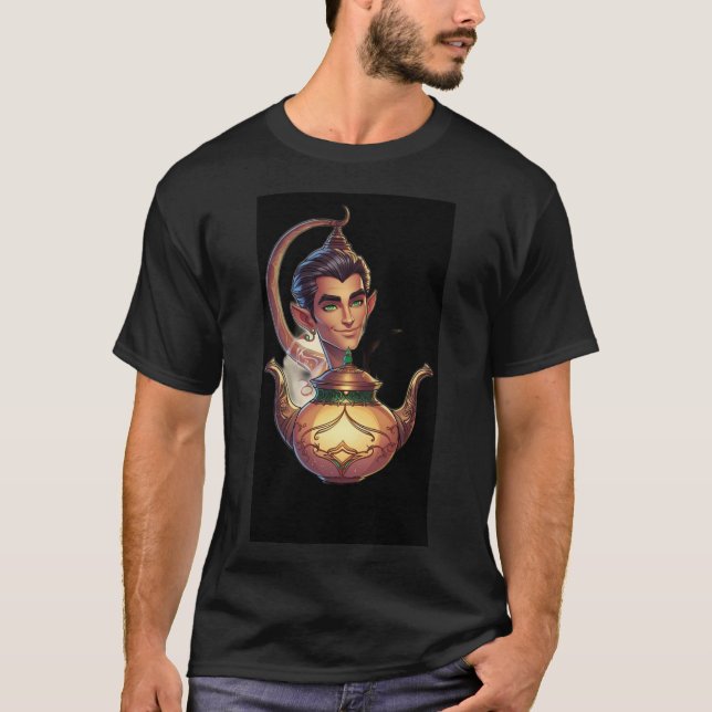 The Radiant Genie and His Mystical Lamp T-Shirt (Front)