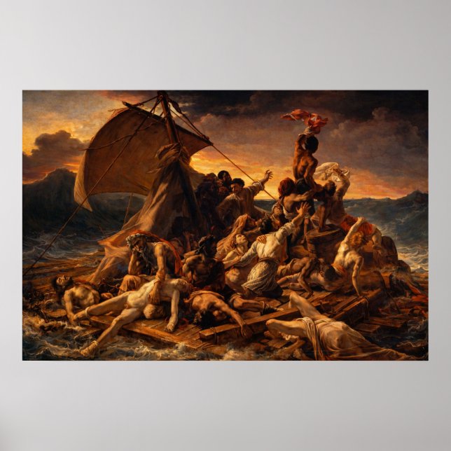 The Raft of the Medusa by Théodore Géricault Poster (Front)