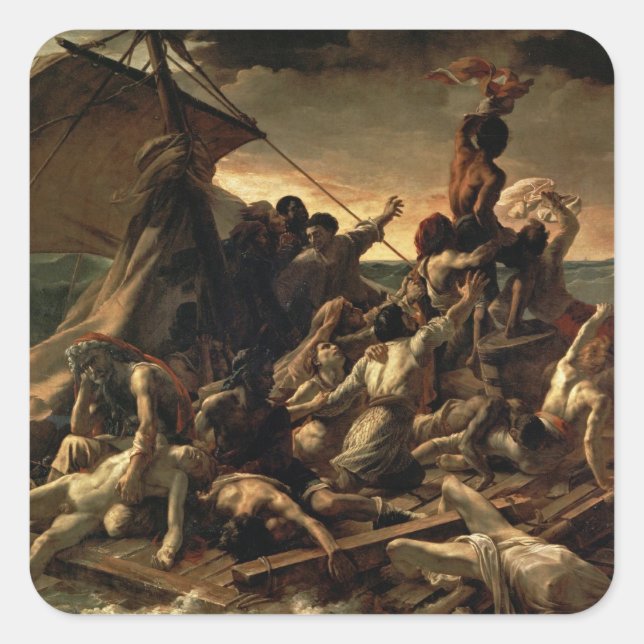 The Raft of the Medusa - Théodore Géricault Square Sticker (Front)