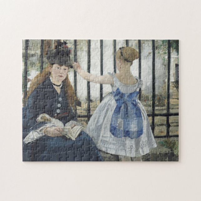 The Railroad - Manet Impressionist Painting Jigsaw Puzzle (Horizontal)