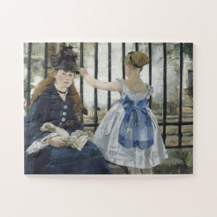The Railroad - Manet Impressionist Painting Jigsaw Puzzle