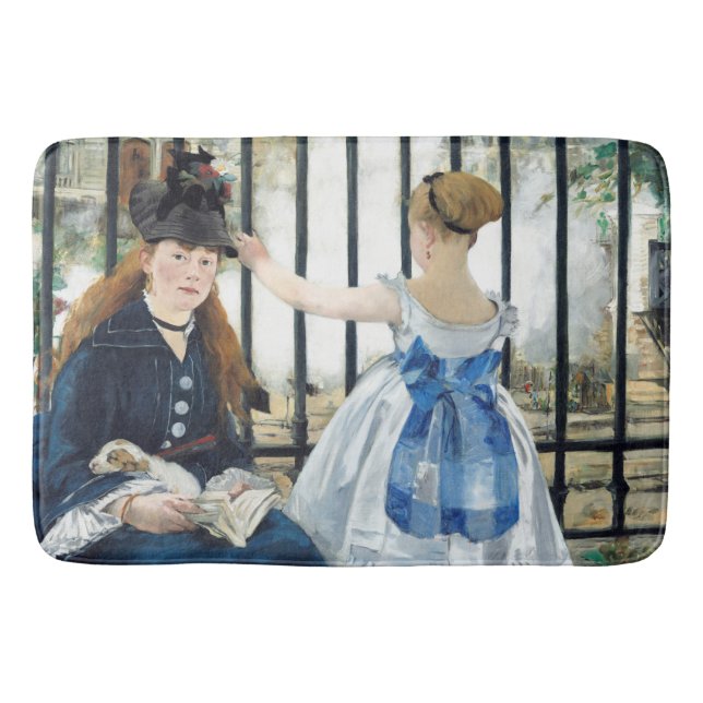  The Railway Edouard Manet    Bath Mat (Front)
