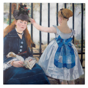 The Railway, Edouard Manet Ceramic Tile