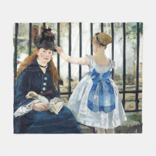 The Railway Edouard Manet Fleece Blanket