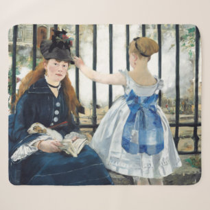  The Railway Edouard Manet Sherpa Blanket