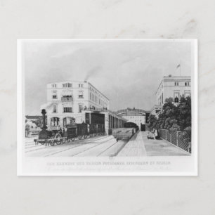 The railway station of the train Berlin-Potsdam Postcard