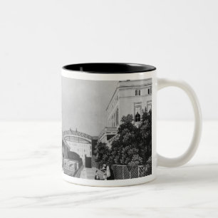 The railway station of the train Berlin-Potsdam Two-Tone Coffee Mug