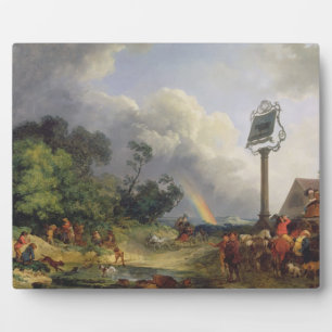 The Rainbow, 1784 (oil on canvas) Plaque