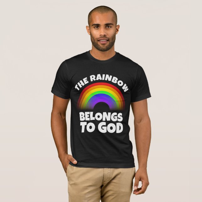 THE RAINBOW BELONGS TO GOD, Christian T-shirts (Front Full)