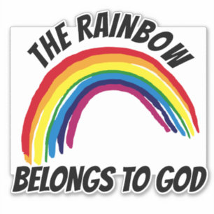 THE RAINBOW BELONGS TO GOD DECAL STICKERS
