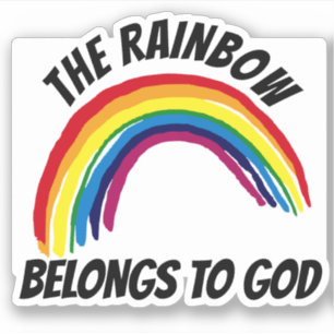 THE RAINBOW BELONGS TO GOD DECAL STICKERS