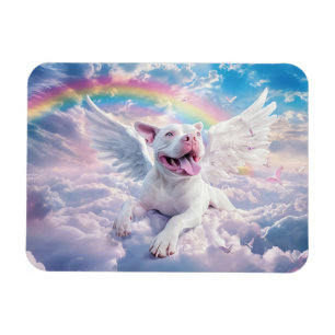 The Rainbow Bridge White Angel Dog Magnet
