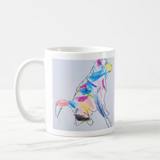 The Rainbow Dog Mug (Left)