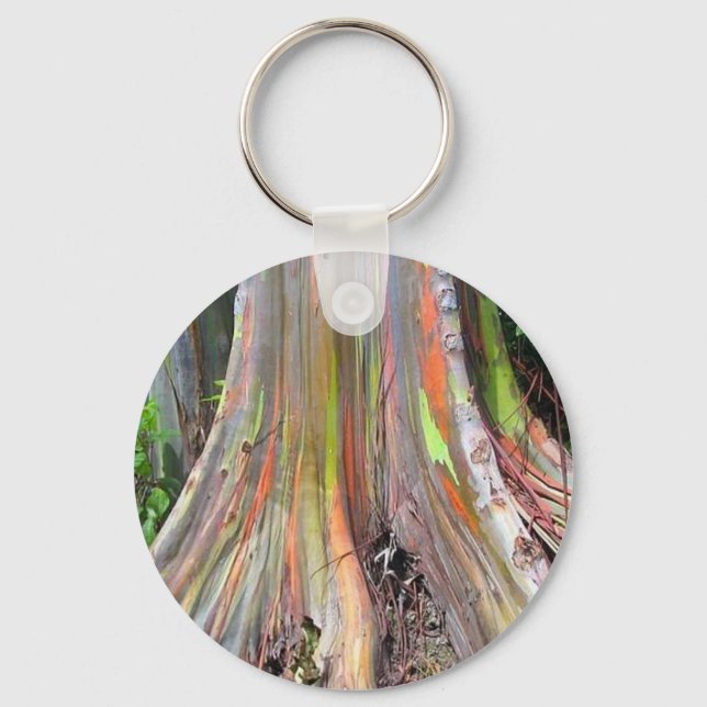 The Rainbow Eucalyptus Tree Products Key Ring (Front)