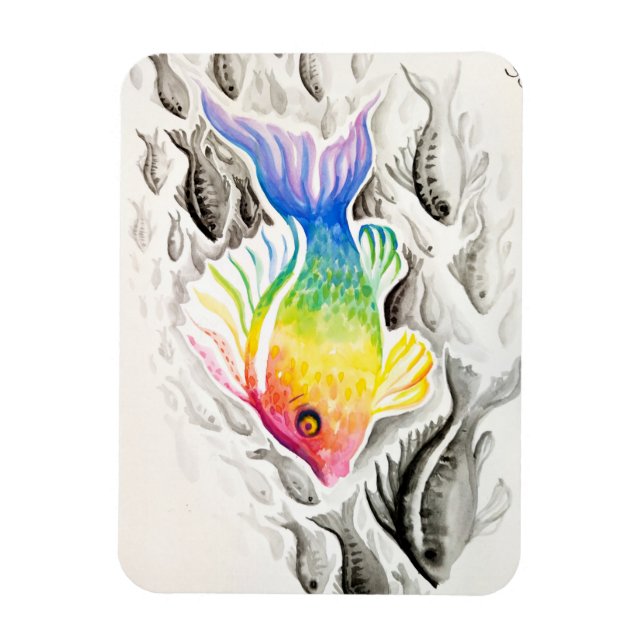 The rainbow fish  jigsaw puzzle magnet (Vertical)