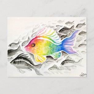 The rainbow fish postcard