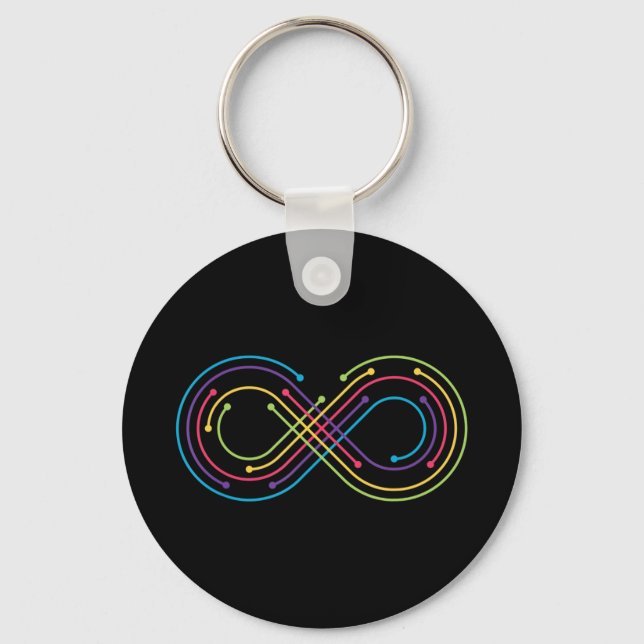 The rainbow infinity can symbolise anything it mea key ring (Front)