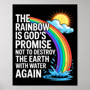 The Rainbow Is God's Promise Christian Religious B Poster