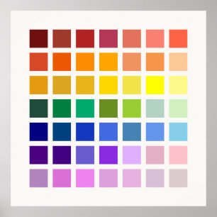 The Rainbow & More, a universe of colours 49 shade Poster