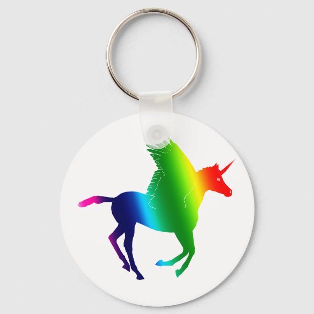 The Rainbow Pegacorn Key Ring (Front)