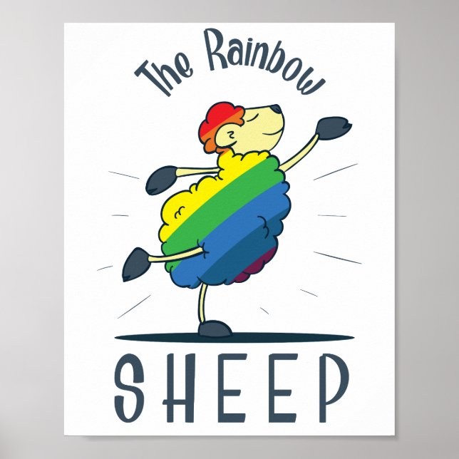 The Rainbow Sheep LGBT Poster (Front)