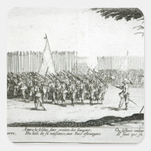 The Raising of an Army Square Sticker