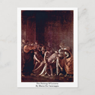 The Raising Of Lazarus By Merisi Da Caravaggio Postcard