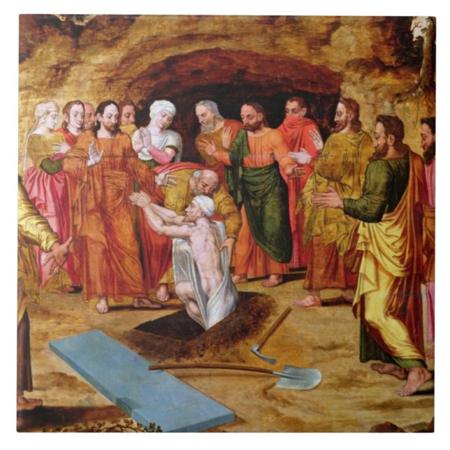 The Raising of Lazarus Ceramic Tile (Front)