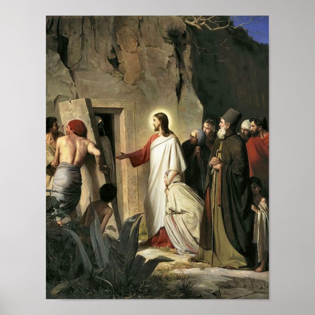 The Raising of Lazarus of Carl Bloch Print (Front)