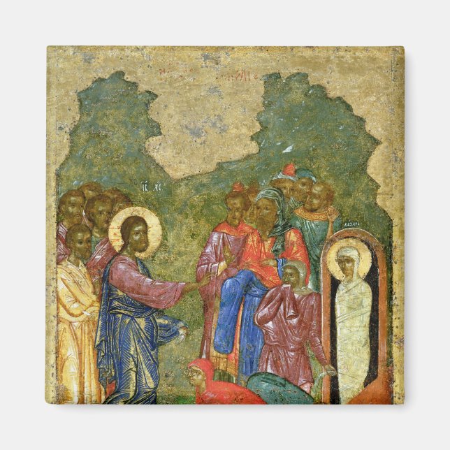 The Raising of Lazarus, Russian icon Magnet (Front)